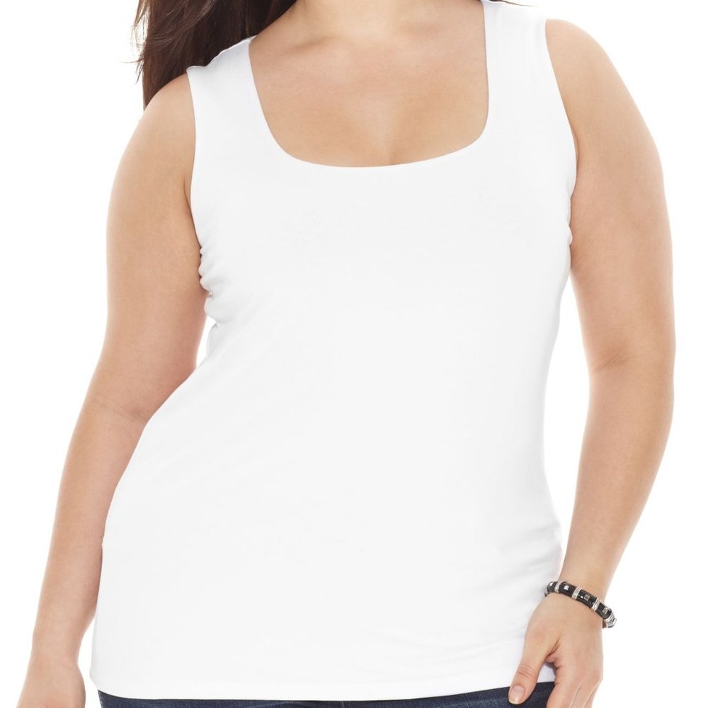 New! Isabella Bird 100% Pima Cotton Square Neck Tank 3X